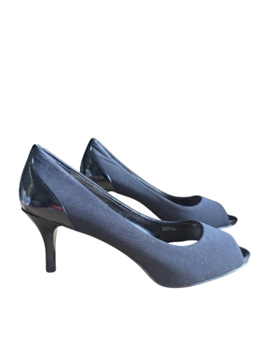 Ellen Tracy Shoes - Ellen Tracy Vinny Black Peep Toe Workwear Pumps 310694